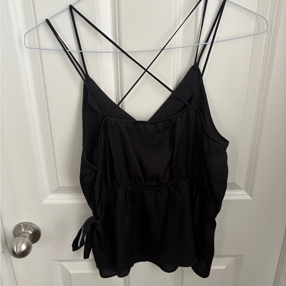 Express Black Strappy Splice Top - Picture 6 of 6
